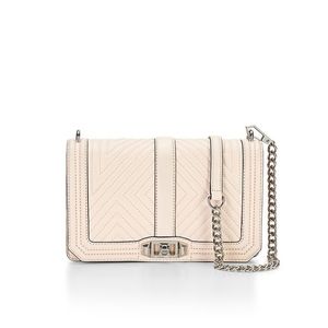 CHEVRON QUILTED LOVE CROSSBODY